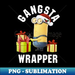 despicable me minions gangsta wrapper portrait - high-resolution png sublimation file