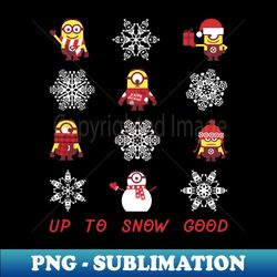 despicable me minions snowflake christmas - png transparent digital download file for sublimation