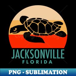 jacksonville jax sea turtle retro sunset - png transparent sublimation design