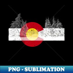 flag of colorado mountain ski skiing outdoors - exclusive png sublimation download
