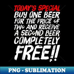 today's special two for one beers funny bartender - png transparent sublimation file