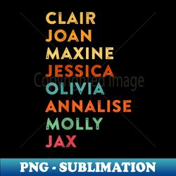 clair joan maxine jessica olivia annalise molly jax vintage - digital sublimation download file