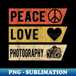 vintage peace love photography s 1 - signature sublimation png file