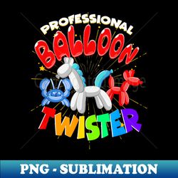 professional balloon twister animal twisting balloons party - png transparent sublimation file