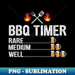 Bbq Timer Barbecue Drinking Grilling Grill Beer - Png Transparent Sublimation Design