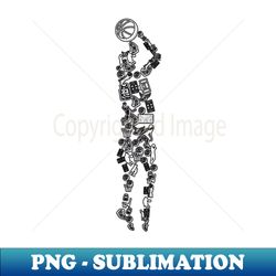 abstract basketball robot - decorative sublimation png file