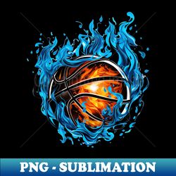 abstract burning basketball ball - high-quality png sublimation download