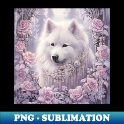 victorian samoyed 1 - stylish sublimation digital download