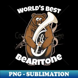 euphonium baritone marching band bearitone - png transparent sublimation design