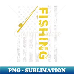 american flag fishing rod usa patriotic - premium png sublimation file