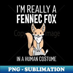 i'm really a fennec fox in a human costume halloween cute - artistic sublimation digital file