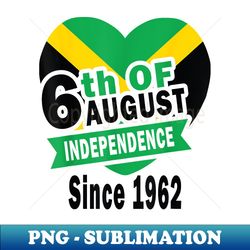 happy jamaican independence since 1962 jamaican flag - instant png sublimation download