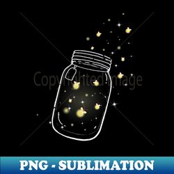 cute catching fireflies in a jar lightning bugs firefly - artistic sublimation digital file