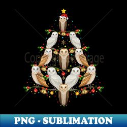 barn owl bird christmas tree funny christmas barn owl - exclusive png sublimation download