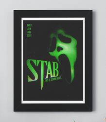 stab original movie poster 18x24 matte print - scream horror movie poster