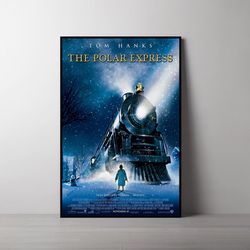 the polar express movie poster, canvas prints wall art home decor, poster art, gift idea