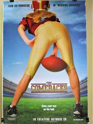 the comebacks, original rolled 27 x 40 vintage movie poster, football spoof, man cave, film decor