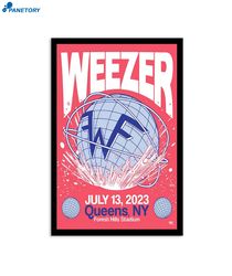 weezer queens ny july 13 2023 poster