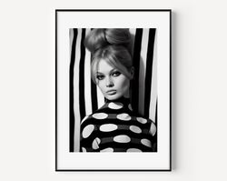 brigitte wall art black and white print famous photography women painting vintage photograph portrait of famous