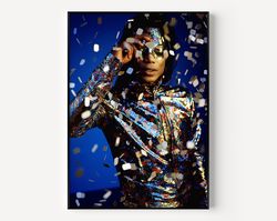 michael wall art michael print famous photography man painting vintage photograph portrait of famous  singer