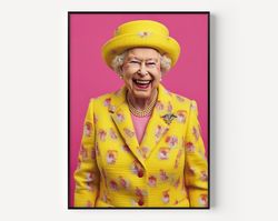 the queen portrait happy queen art print famous photography women painting vintage photograph portrait of famous posters