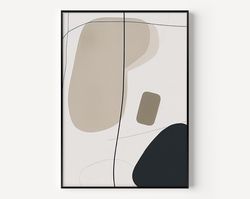 modern abstract print extra large wall art modern simple neutral abstract art minimalist brush strokes modern line drawi