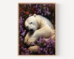 boho nursery decor, bear printable art, flower crown, forest animals, girls room decor, baby animal prints, nursery anim