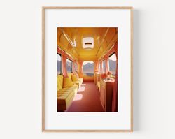 new york subway art print, iconic nyc wall art, subway train illustration, manhattan travel print, landscape print, mini