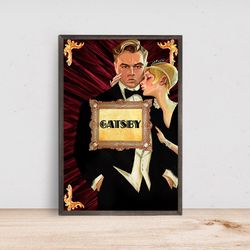 the great gatsby movie poster, room decor, home decor, art poster for gift