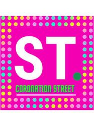 colorful and fashionable logo design of coronation street