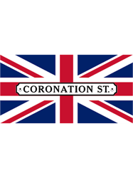 coronation st with british flag