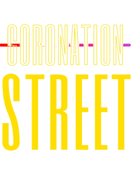 coronation street yellow font design