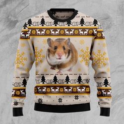 adorable hamster ugly christmas sweater perfect xmas gift!