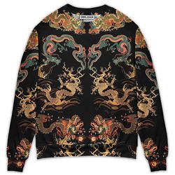dragon chinese dragon royal - sweater - ugly christmas sweaters