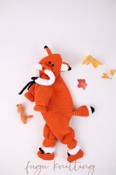 cute hand-knitted fox model baby romper -animal costume for gender neutral-neace gift