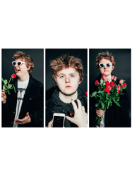 lewis capaldi roses photo collage