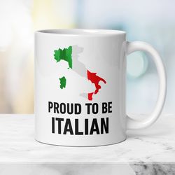 patriotic italian mug proud to be italian, gift mug with italian flag, independence day mug, travel family ceramic mug