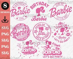 barbie png bundle, barbie best day ever png, barbie the movie png, pink doll png, pink girl png, sticker barbie, sublima