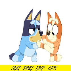 bluey and bingo playing svg png dxf eps bluey cartoon svg bluey siblings svg