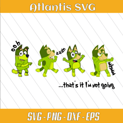 funny bluey grinch christmas svg dxf, digital download file