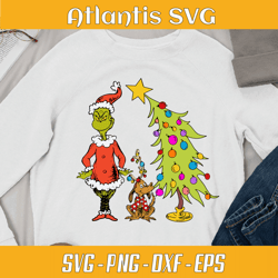funny grinchmas dog christmas tree svg dxf, digital cricut file