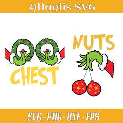 chest nuts grinch couple svg dxf, digital file cricut, silhouette , file cut, instant download