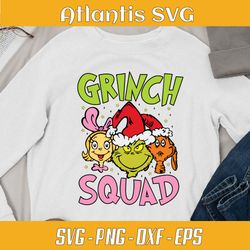 retro grinch squad svg pink christmas, xmas holiday svg dxf, christmas gift svg png eps dxf