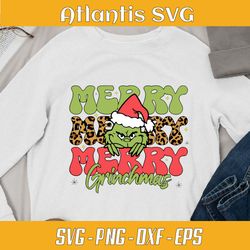 leopard grinchmas svg png, merry merry grinchmas svg dxf, grinch face leopard svg png dxf eps
