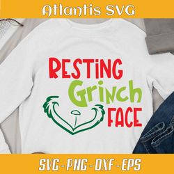 resting grinch face svg dxf, funny resting grinch face christmas svg dxf, grinch face funny 2024 svg png dxf eps