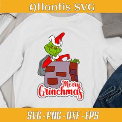 merry santa grinch happy svg dxf, merry grichmas holiday svg dxf, grinchmas 2024 funny svg png dxf eps