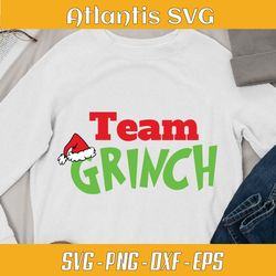 team grinch for christmas 2023 svg dxf, team grinch naughty christmas svg dxf, team grinch santa svg dxf png eps