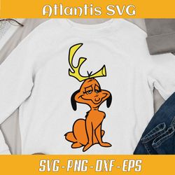 dog the grinch dr seuss svg dxf, funny grinch christmas dog svg dxf, dr seuss the grinch max dog funny svg dxf png eps