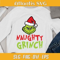 funny santa naughty grinch svg dxf, naughty grinch funny xmas svg dxf, grinch naughty funny svg dxf png eps