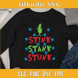 grinch stink stank stunk svg dxf, christmas tree stink stank stunk svg dxf, stink stank stunk tree christmas 2023 svg dx